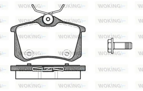 Гальмівні колодки зад. Renault (16 mm) Woking P12913.00