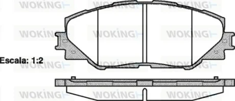 Гальмівні колодки пер. RAV 4 05-18/AURIS 07-12 (SUMITOMO) Woking P13343.00