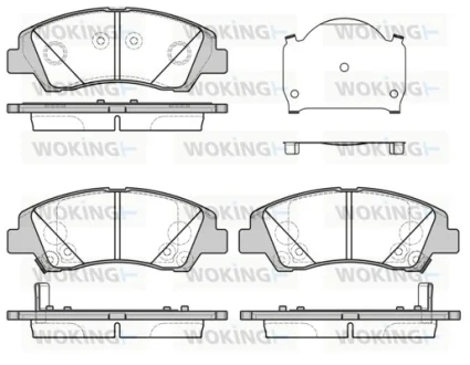 Гальмівні колодки пер. Hyundai i10 1.0-1.2 13- Woking P14833.02