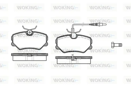 Гальмівні колодки пер. 405 (92-99) (Girling) Woking P3623.02