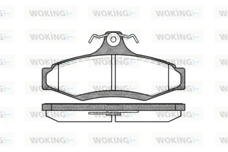 Гальмівні колодки зад. Astra/Leganza/Nubira/Orion/Vectra (96-05) Woking P7463.10