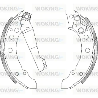 Гальмівні колодки зад. Golf I/II/Passat/Polo/Audi 80 >01 (ATE) Woking Z4045.00