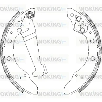 Гальмівні колодки 100/80/Cordoba/Fabia/Felicia/Fox/Ibiza/Lupo/Passat (76-15) Woking Z4046.00