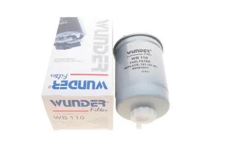 Фільтр паливний VW LT 2.4D/T3 1.6D/TD -88/Golf II -87 (без підігр.) WUNDER FILTER WB 110