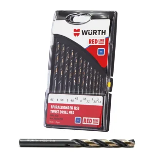 Набір свердл HSS RED LINE 1.5-6.5mm 13 шт WURTH 0624701
