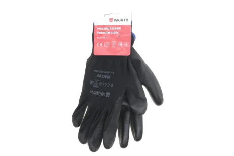 Рукавиці з поліуретановим покриттям (M) Black PU WURTH 0899402408