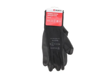 Рукавиці з поліуретановим покриттям (XL) Black PU WURTH 0899402410