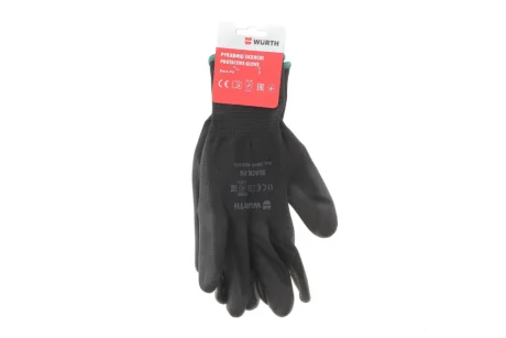 Рукавиці з поліуретановим покриттям (XXL) Black PU RED LINE WURTH 0899402411