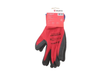 Рукавиці з латексним покриттям (M) RED LATEX GRIP WURTH 0899408208