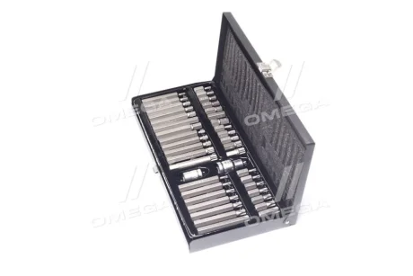 Набір викруткових насадок: адаптери 1/2", 3/8",HEX SPLINE TORX CrV[мет. Кейс] 40 шт Yato YT-0400