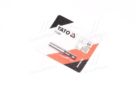 Тримач магнітний насадок викруткових: 1/4", L = 60 мм [20/200], шт (YATO) Yato YT-0465