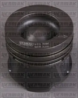 Поршень с кольцами і пальцем (размер отв. 76,50 / +0.50) RENAULT Kangoo, Megane, 1.5 dCi 08-, (4 цл.) (K9K 837/846 Euro5 95-110PS / OM607.951 OM607 DE 15…) YENMAK 31-04185-050 (фото 1)