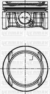 Поршень с кольцами і пальцем (размер отв. 72.50/STD) OPEL Astra J, Corsa, Insignia A, 1.4 09- (A 14 NET TURBO ECOTEC) YENMAK 31-04195-000