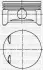 Поршень с кольцами і пальцем OPEL Astra G 1.2 (размер отв. 72.5 / STD) (X 1.2 XE) YENMAK 31-04213-000 (фото 1)