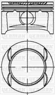 Поршень с кольцами і пальцем (размер отв. 73,40 /STD) OPEL ASTRA G 1.4 (4цл.) (Z1, 4XEP Euro 4) YENMAK 31-04214-000