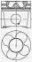 Поршень с кольцами і пальцем на 4/5/6цил. (размер отв. 78.81/+0,50) VW, AUDI, SKODA 2,5TDI 00- (AKE, BFC, AYM, BCZ Euro3) YENMAK 31-04332-050 (фото 1)