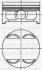 Поршень з кільцями і пальцем (розмір отв. 92 / STD) BMW E39 540i, X5 E53 4.4 i (8ц) (M 62 B 44 LEV) Yenmak 31-04611-000