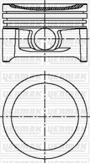Фото 1 - поршень с кольцами і пальцем (размер отв. 63.50/STD) DM Smart 0.7 98- (M 160 E6AL B03 / B04 / B05) YENMAK 31-04720-000 Поршень с кольцами і пальцем (размер отв. 63.50/STD) DM Smart 0.7 98- (M 160 E6AL B03 / B04 / B05) YENMAK 31-04720-000