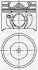 Поршень с кольцами і пальцем (размер отв. 86.51 / +0.5) (V185 Duratorq TDCI 125 PS, CD132 Duratorq TDCI 115…) YENMAK 36-03459-050 (фото 1)