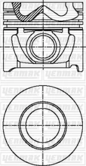 Поршень с кольцами і пальцем (розмір отв. 83,00 /STD) HYUNDAI SANTA FE 2.0CRDI, Accent 1.5 -06 (на 3 цил. та 4 цил.) (D3EA) дизель Yenmak 36-04444-000