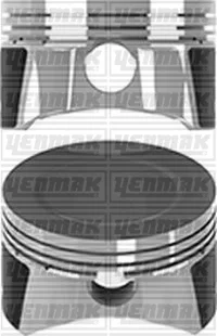 Поршень с кольцами і пальцем (размер отв. 79.50/+0.50) FORD Focus, C-Max, Fusion, 1.6 -10 (1.6 ZETEC-S) бенз. YENMAK 36-04950-050
