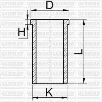 Гільза циліндра DB SPRINTER 2.9D (розмір отв. 89 / STD)(OM 601 D) YENMAK 51-65645-000