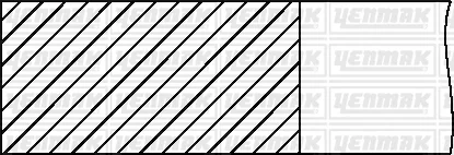 Комплект поршневих кілець (71,01/STD) (1,2/1,2/2,0) AUDI A1/A3 1.2TFSI, SKODA Fabia 1.2TSI, VW Golf/Polo/ Touran 1,2TSI YENMAK 91-09106-000