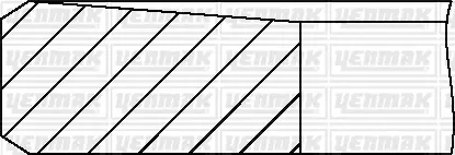 Комплект поршневих кілець (на 1 поршень) RENAULT Trafic II 2.0 DCI (84,5/0,5) (2,5/2/2) YENMAK 91-09171-050 (фото 1)