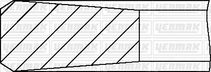 Фото - комплект поршневих кілець (на 1 поршень) OPEL Omega B 2.0D (84.475/0.5) (2.5/1.75/3) YENMAK 91-09217-050 Комплект поршневих кілець (на 1 поршень) OPEL Omega B 2.0D (84.475/0.5) (2.5/1.75/3) YENMAK 91-09217-050