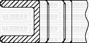 Комплект поршневих кілець (на 1 поршень) VW 1.0, 1.3 (75.01/STD) (1.75/2/3) YENMAK 91-09299-000