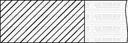 Комплект поршневих кілець (на 1 поршень) (80.01/0.5) (1.75/2.0/3.0) VW, AUDI, SKODA 1.4- 1.9TDI YENMAK 91-09309-050