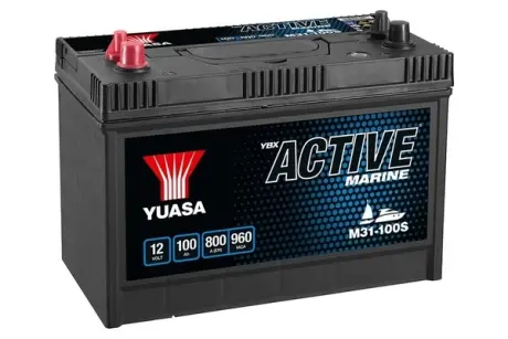 Акумулятор 12В 100Агод./750А Active Marine Start (L+ стандартні клеми + різьба) 330x173x240 B00 (дублювання) YUASA M31-100S
