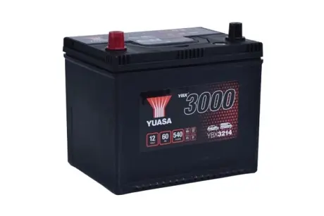 Акумулятор 12В 60Агод./540А YBX3000 SMF (L+ стандартні) 230x174x205 B01 (пусковий) YUASA YBX3214