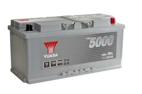 Акумулятор 12В 110Агод./950А YBX5000 Silver High Perforce SMF (R+ стандартні) 393x175x190 B13 (пусковий) YUASA YBX5020
