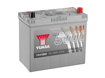 Акумулятор 12В 50Агод./450А YBX5000 Silver High Perforce SMF (R+ тонкі клеми (японські транспортні засоби)) 238x129x223 B00 (пусковий) YUASA YBX5053