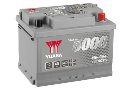Акумулятор 12В 60Агод./640А YBX5000 Silver High Perforce SMF (R+ стандартні) 243x175x175 B13 (пусковий) YUASA YBX5075