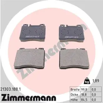 Тормозные колодки ZIMMERMANN 21303.188.1