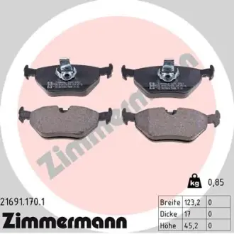 Колодки гальмівні дискові ZIMMERMANN 21691.170.1