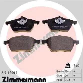 Гальмівні колодки ZIMMERMANN 21911.200.1