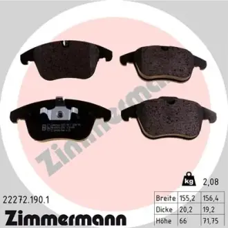 Тормозные колодки ZIMMERMANN 22272.190.1