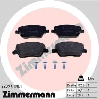 Тормозные колодки ZIMMERMANN 22397.190.1