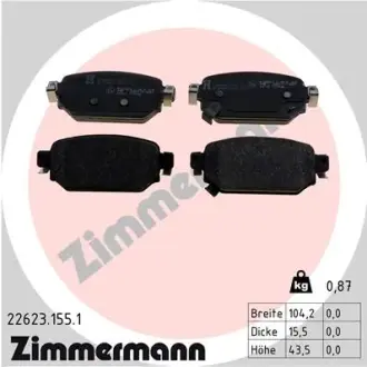 Гальмівні колодки ZIMMERMANN 22623.155.1
