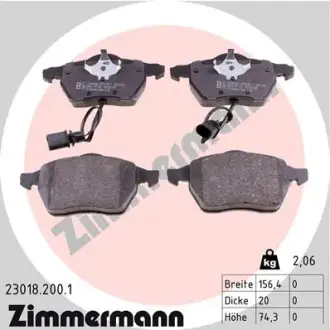 Тормозные колодки ZIMMERMANN 23018.200.1
