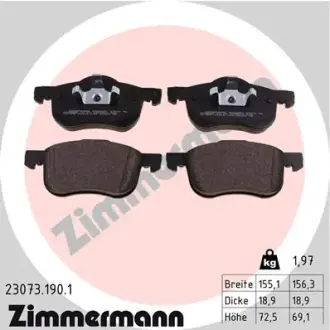 Колодки гальмівні дискові ZIMMERMANN 23073.190.1