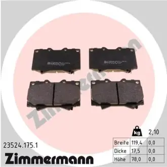 Гальмівні колодки ZIMMERMANN 23524.175.1