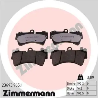 Гальмівні колодки ZIMMERMANN 23693.965.1