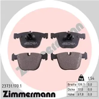Колодки гальмівні дискові ZIMMERMANN 23731.170.1