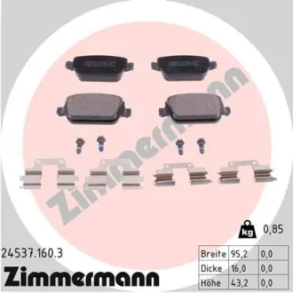 Гальмівні колодки ZIMMERMANN 24537.160.3