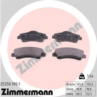 Гальмівні колодки ZIMMERMANN 25250.190.1