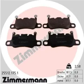 Гальмівні колодки ZIMMERMANN 25512.175.1